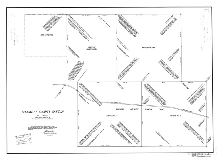 5629, Crockett County Rolled Sketch 88M, General Map Collection