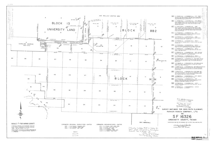 5631, Crockett County Rolled Sketch 90, General Map Collection