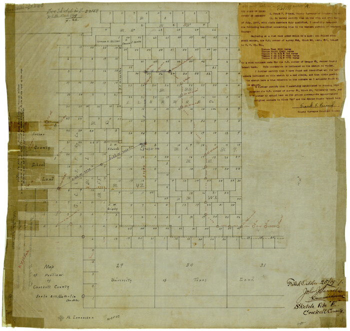 5636, Crockett County Rolled Sketch E, General Map Collection