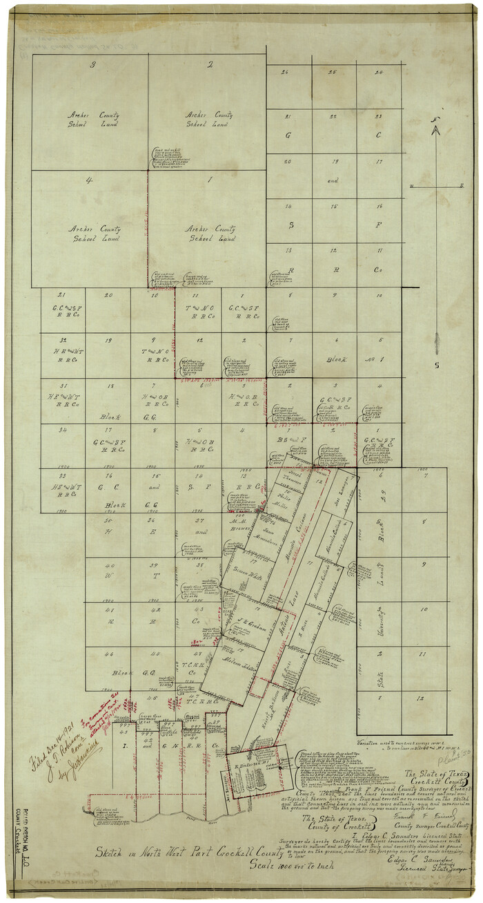 5638, Crockett County Rolled Sketch LO, General Map Collection
