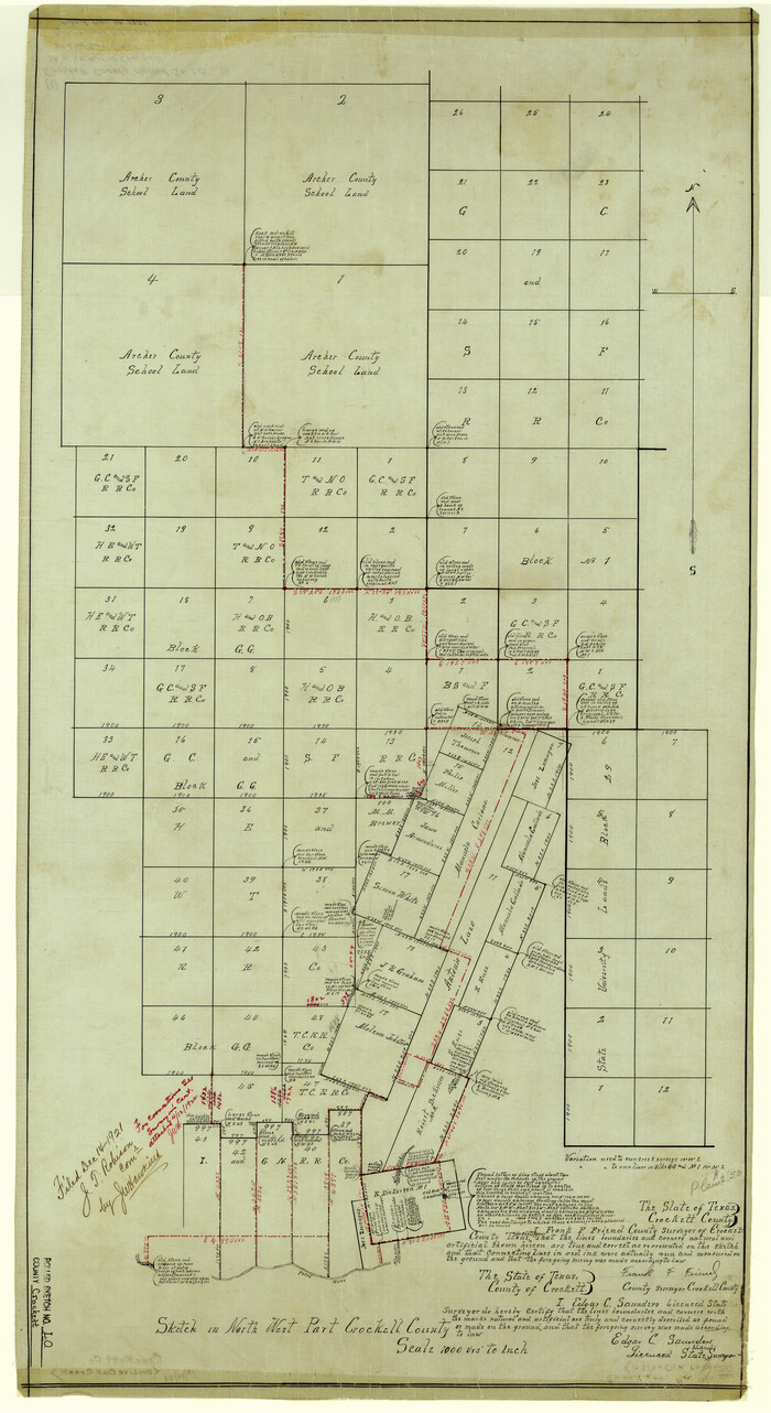 5638, Crockett County Rolled Sketch LO, General Map Collection