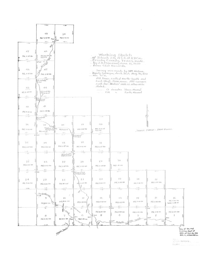 5641, Crosby County Rolled Sketch 1A, General Map Collection