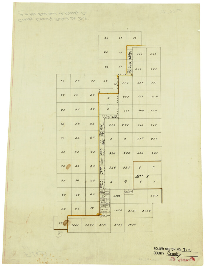 5644, Crosby County Rolled Sketch D2, General Map Collection