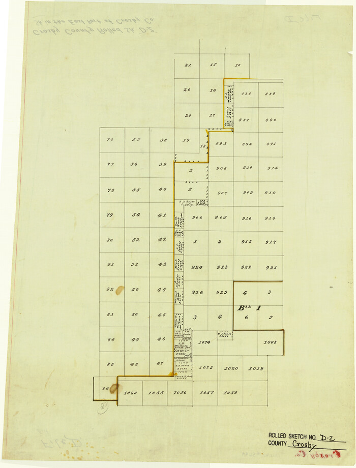 5644, Crosby County Rolled Sketch D2, General Map Collection