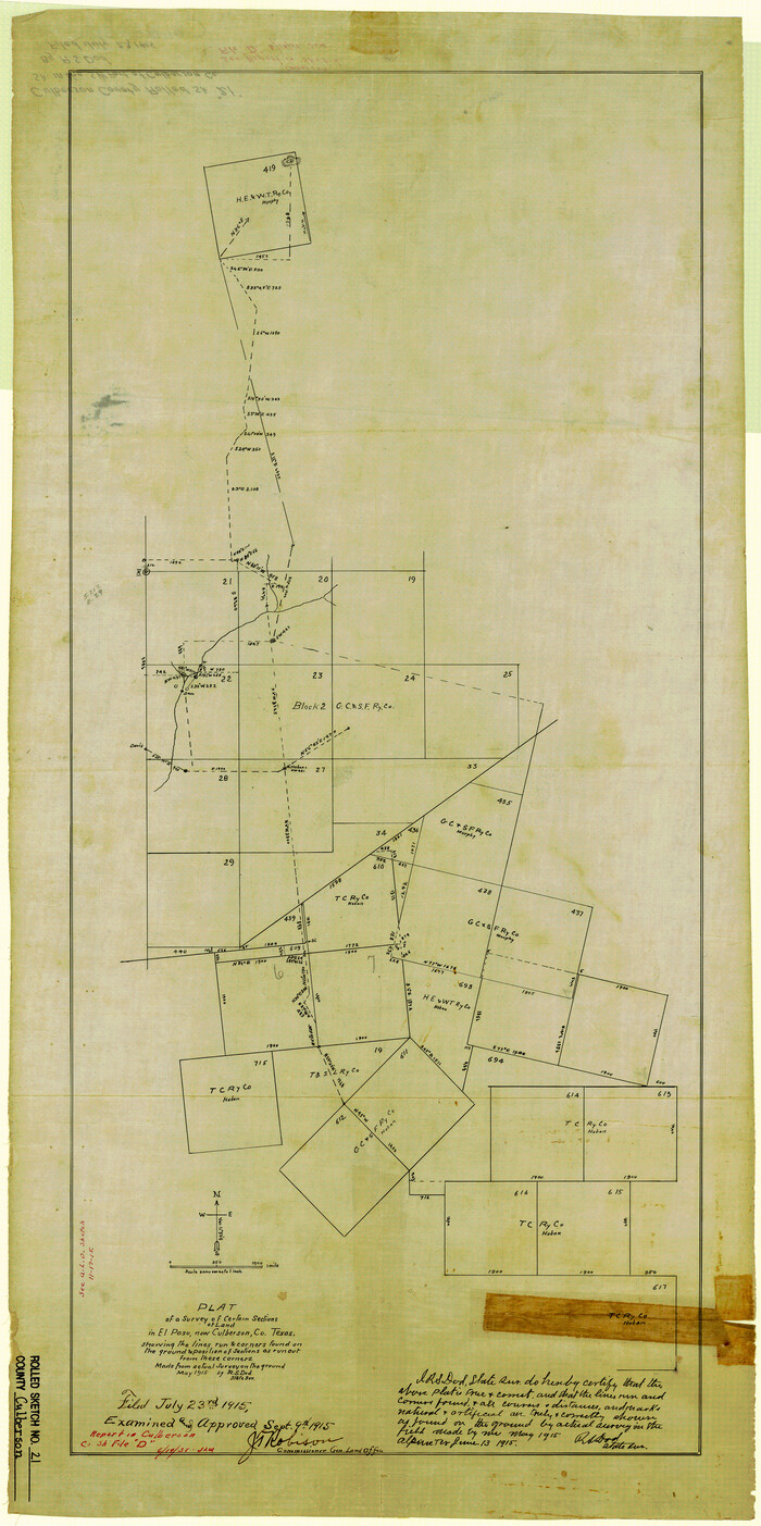 5654, Culberson County Rolled Sketch 21, General Map Collection