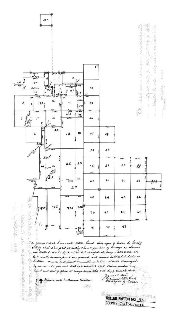 5659, Culberson County Rolled Sketch 35, General Map Collection
