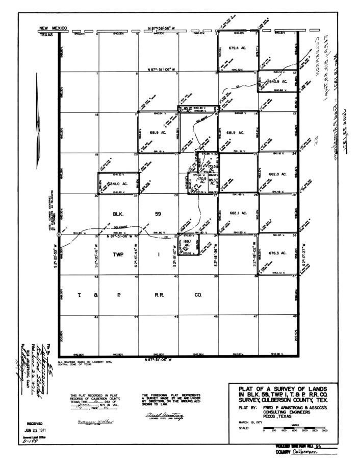 5676, Culberson County Rolled Sketch 55, General Map Collection