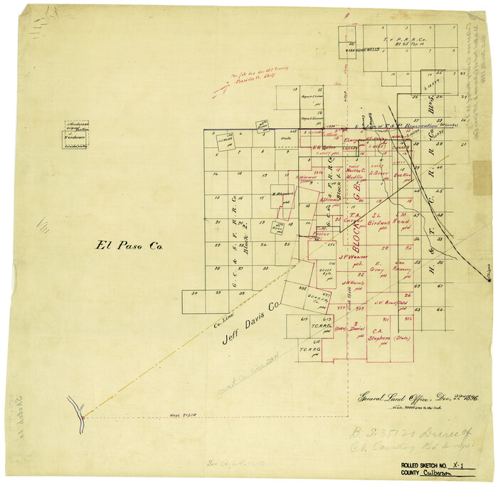 5684, Culberson County Rolled Sketch X1, General Map Collection
