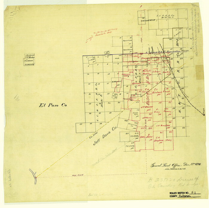 5684, Culberson County Rolled Sketch X1, General Map Collection