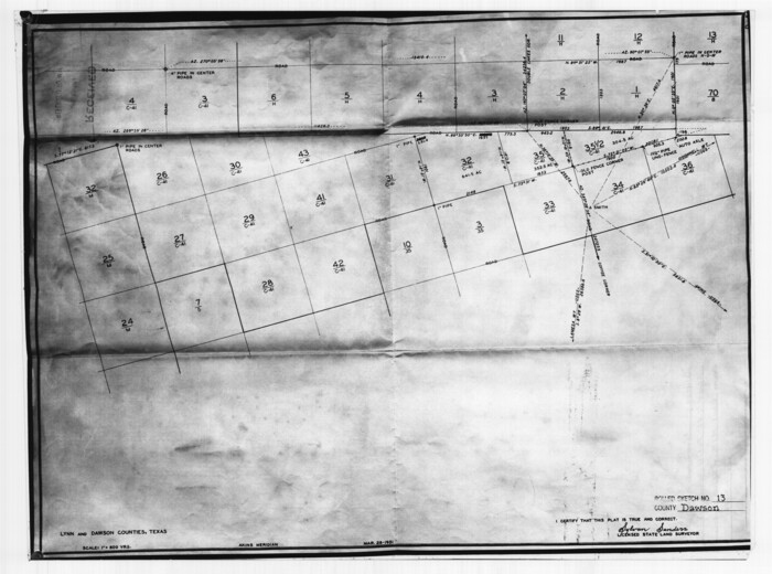 5696, Dawson County Rolled Sketch 13, General Map Collection