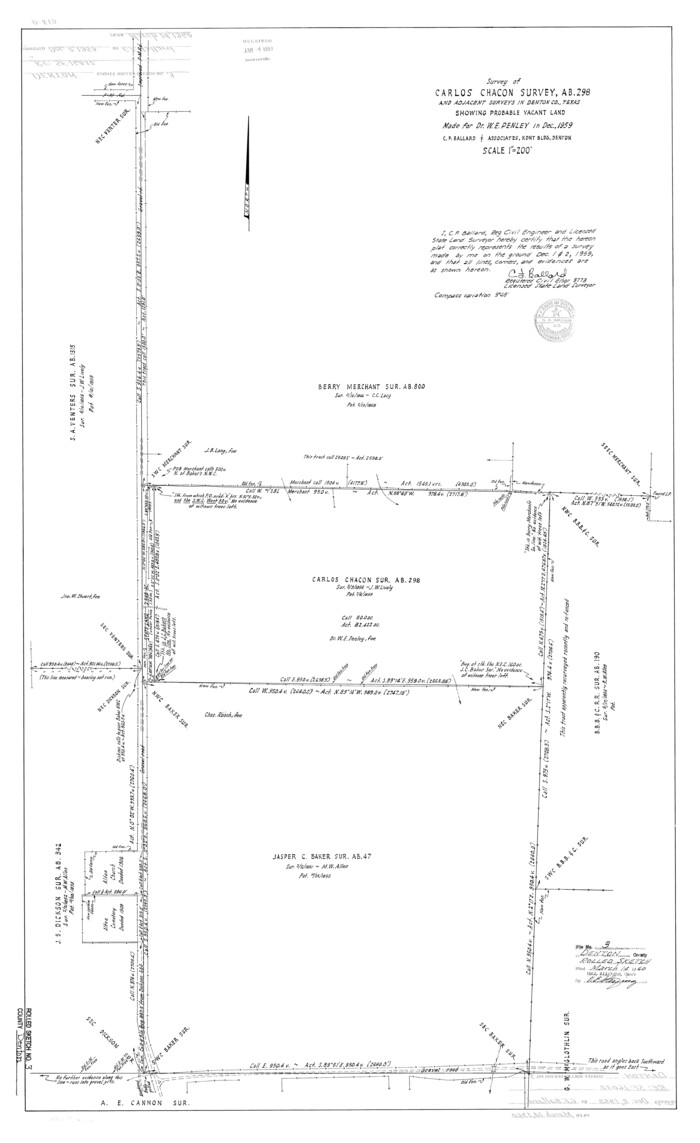 5700, Denton County Rolled Sketch 3, General Map Collection