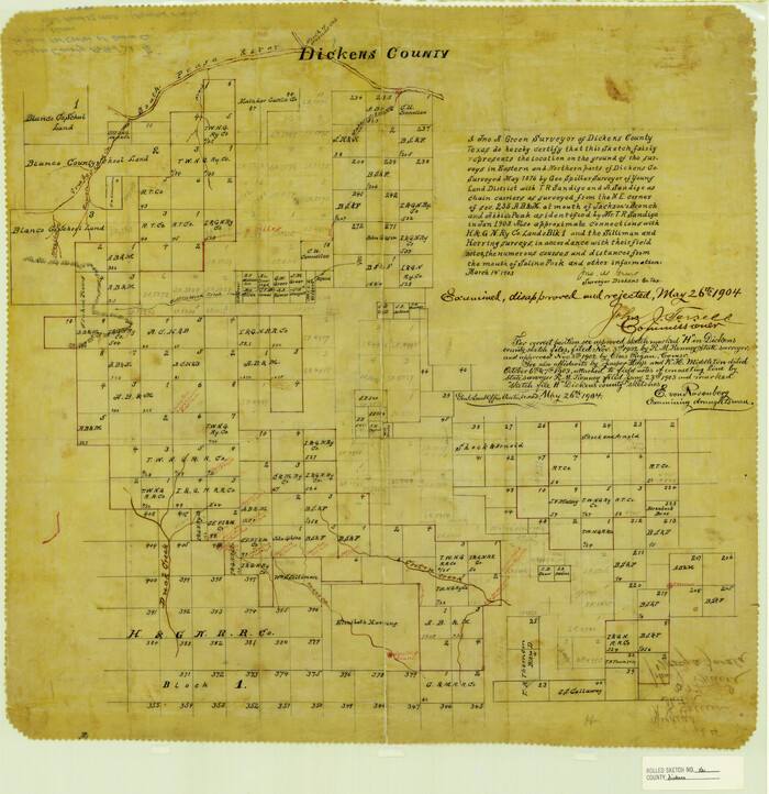 5705, Dickens County Rolled Sketch 1/2, General Map Collection