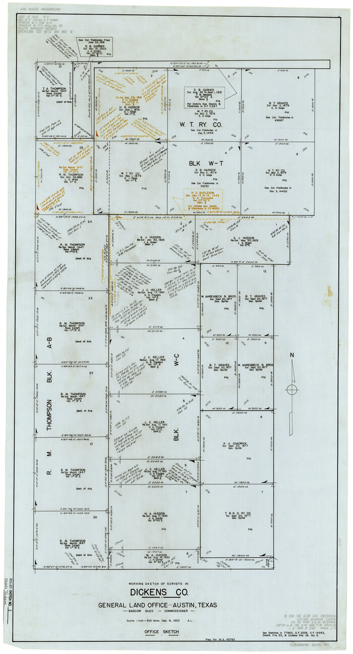 5707, Dickens County Rolled Sketch 8, General Map Collection
