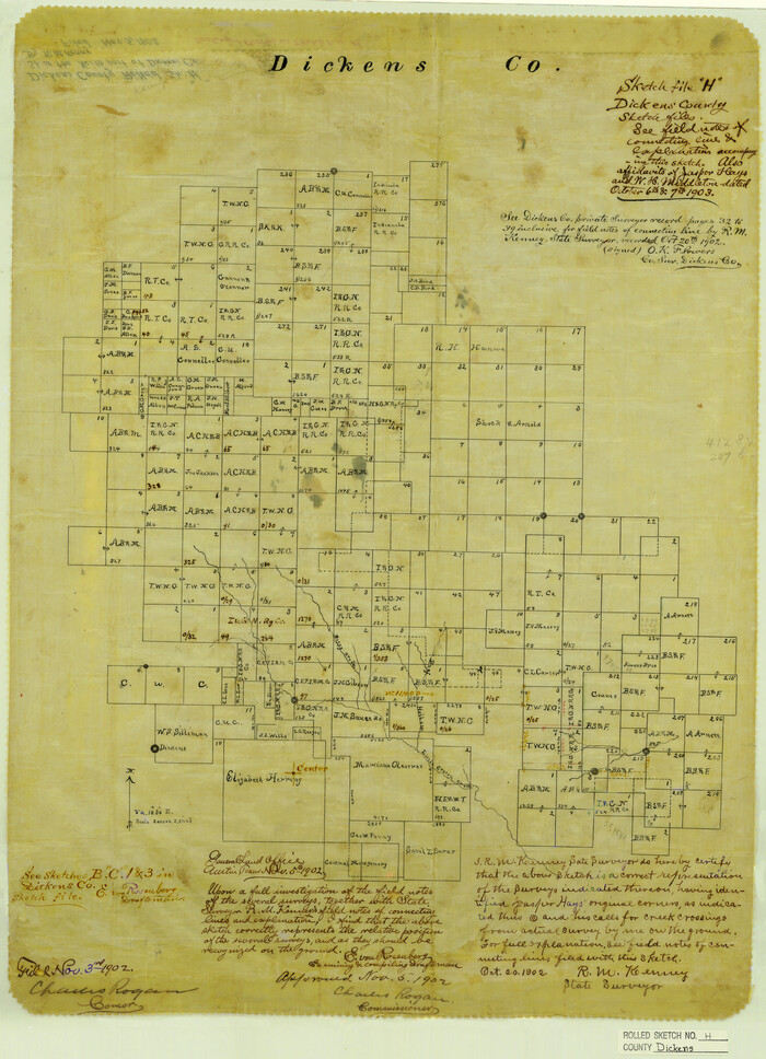 5712, Dickens County Rolled Sketch H, General Map Collection