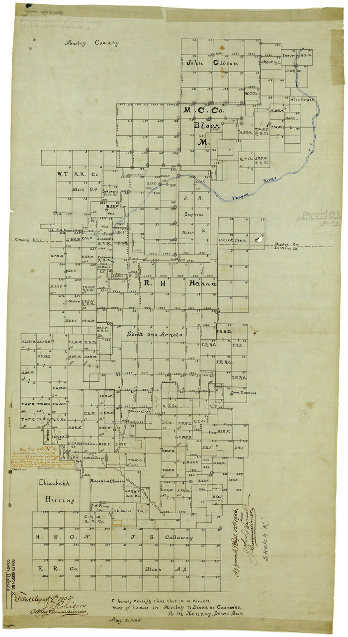 5713, Dickens County Rolled Sketch K, General Map Collection
