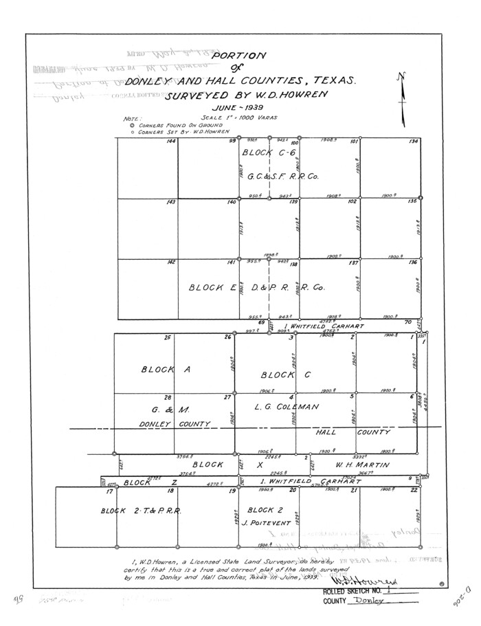 5728, Donley County Rolled Sketch 1, General Map Collection
