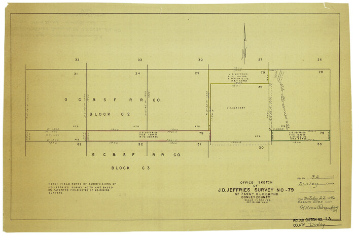 5730, Donley County Rolled Sketch 3A, General Map Collection
