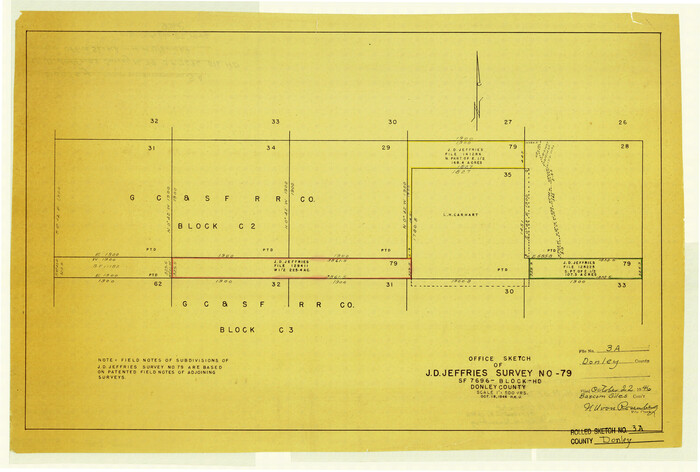 5730, Donley County Rolled Sketch 3A, General Map Collection