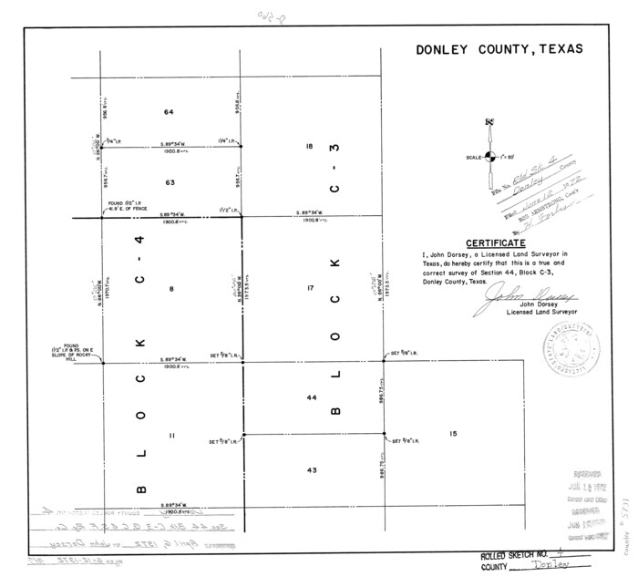 5731, Donley County Rolled Sketch 4, General Map Collection