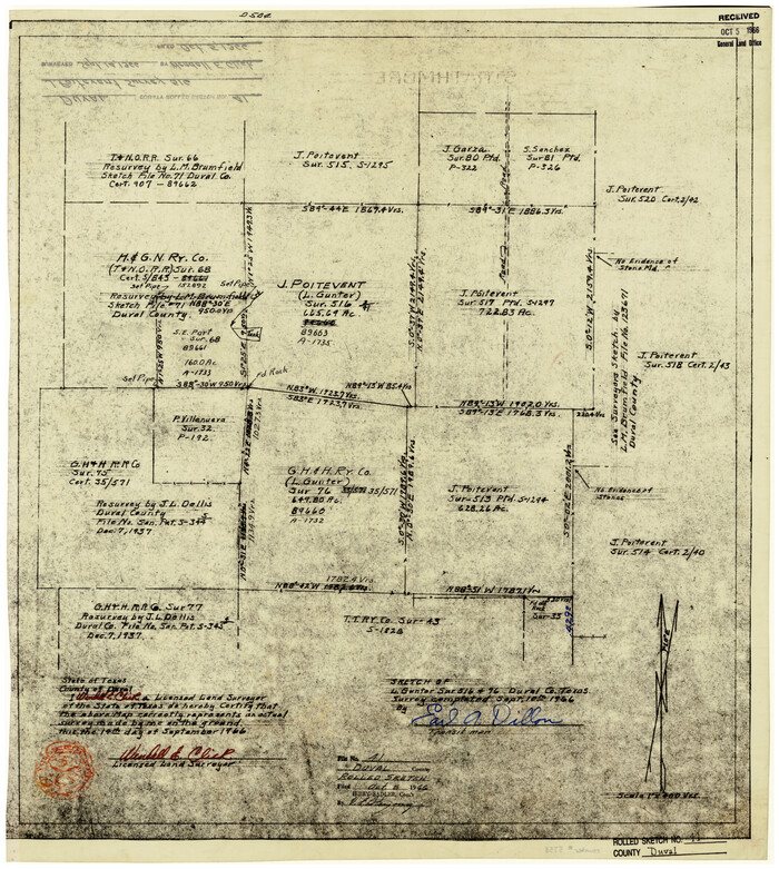 5758, Duval County Rolled Sketch 41, General Map Collection
