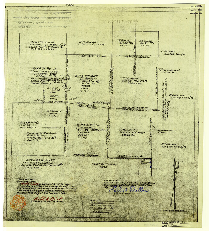5758, Duval County Rolled Sketch 41, General Map Collection