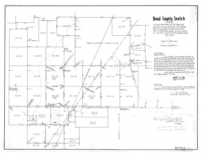 5766, Duval County Rolled Sketch EF, General Map Collection