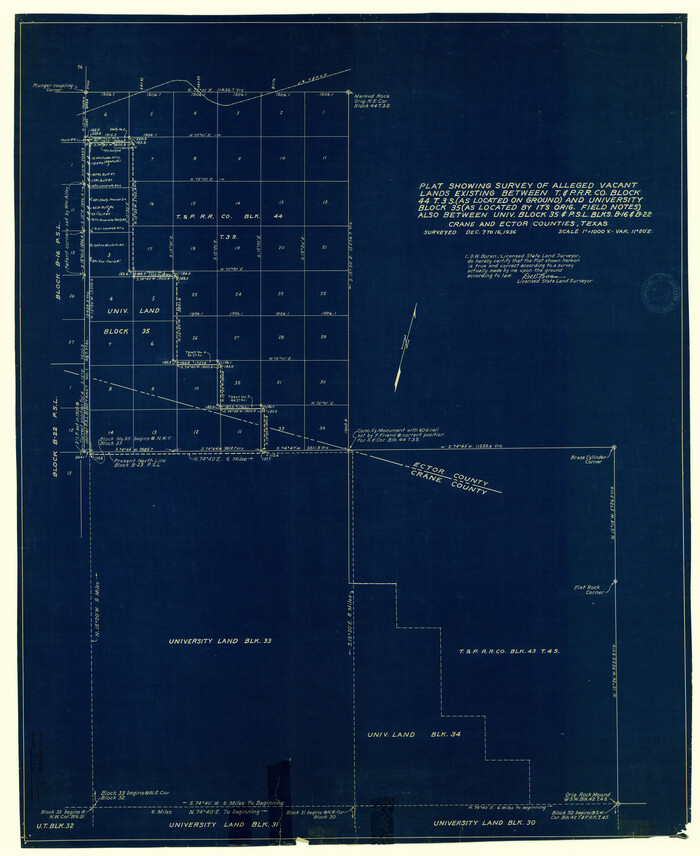 5778, Ector County Rolled Sketch 7, General Map Collection