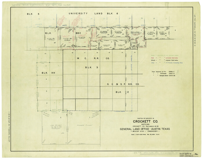 5782, Crockett County Rolled Sketch 46C, General Map Collection