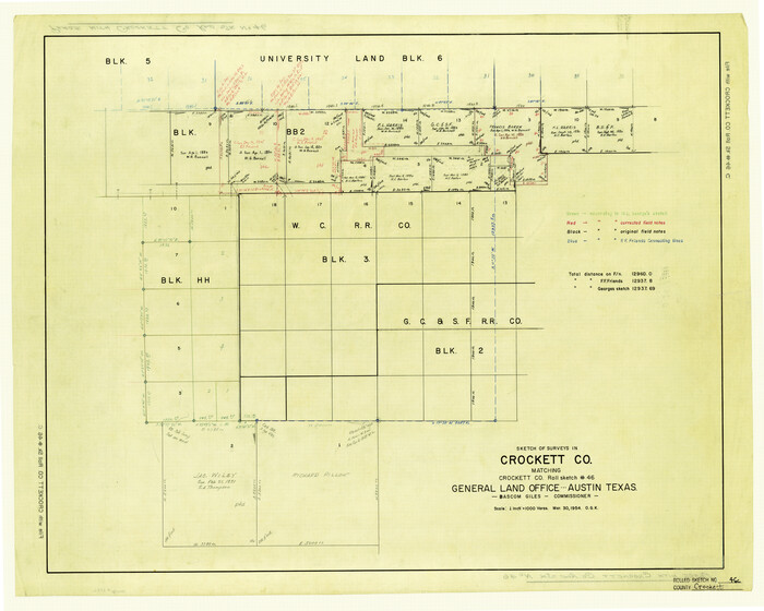 5782, Crockett County Rolled Sketch 46C, General Map Collection