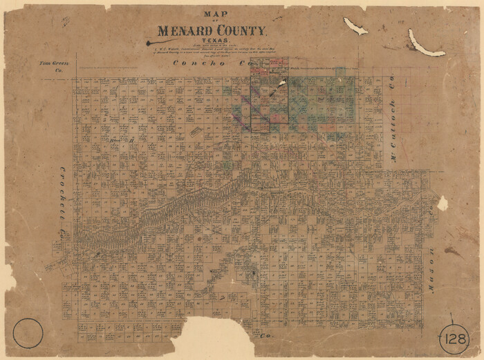 580, Map of Menard County, Texas, Maddox Collection