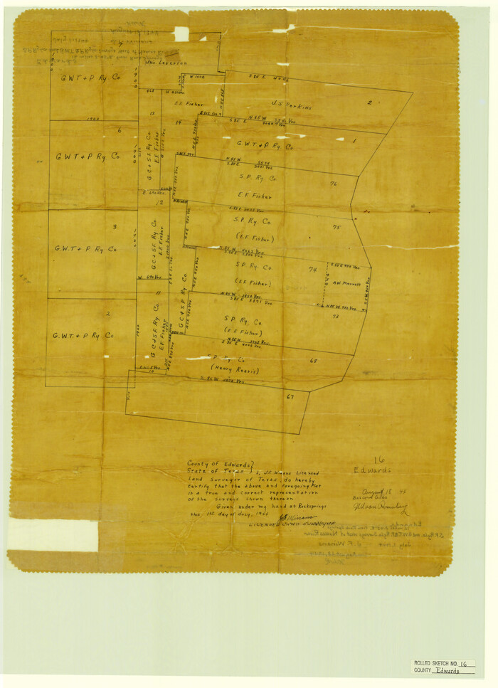 5804, Edwards County Rolled Sketch 16, General Map Collection