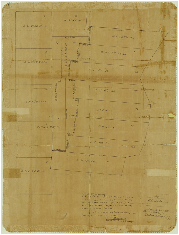5806, Edwards County Rolled Sketch 17, General Map Collection