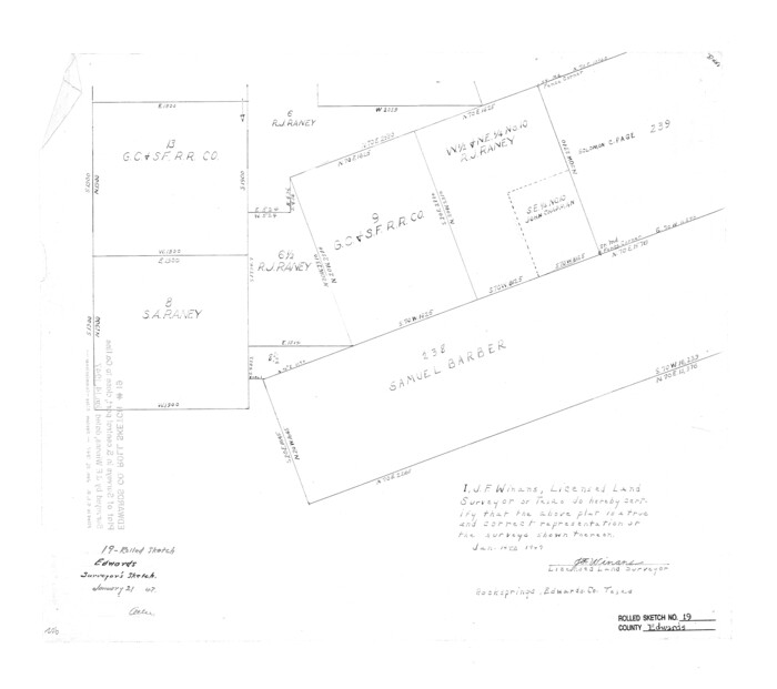 5808, Edwards County Rolled Sketch 19, General Map Collection