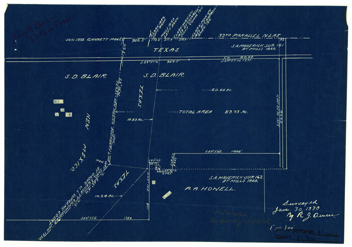 5826, El Paso County Rolled Sketch 40, General Map Collection
