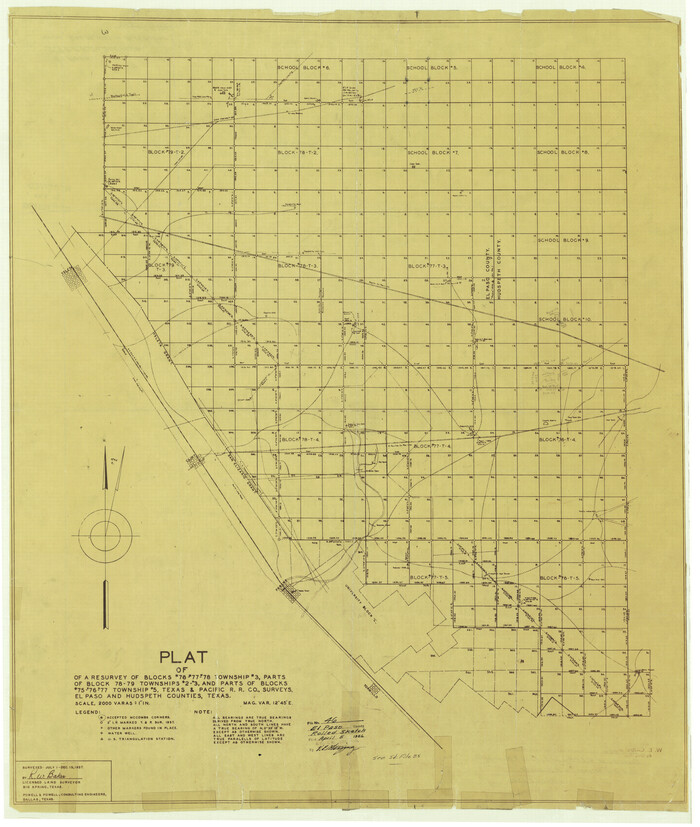 5832, El Paso County Rolled Sketch 46, General Map Collection