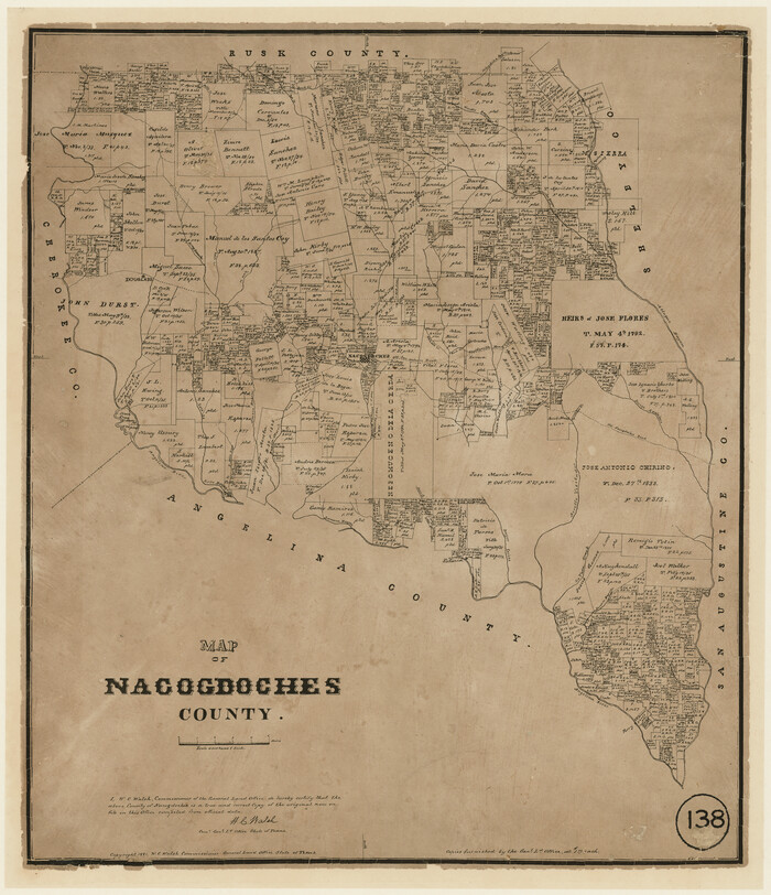 585, Map of Nacogdoches County, Texas, Maddox Collection