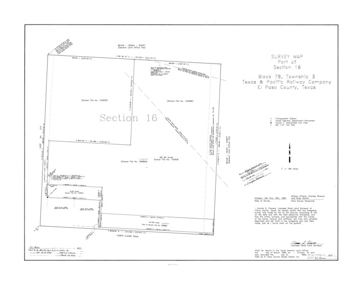 5852, El Paso County Rolled Sketch 60, General Map Collection