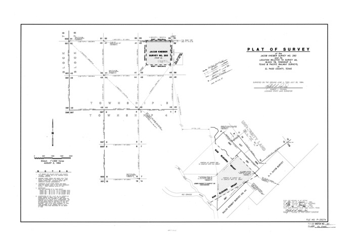 5853, El Paso County Rolled Sketch 61, General Map Collection