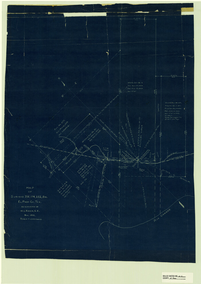 5860, El Paso County Rolled Sketch WL, General Map Collection