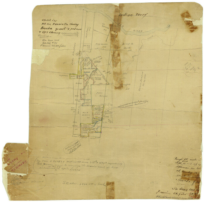 5875, Fannin County Rolled Sketch 22, General Map Collection