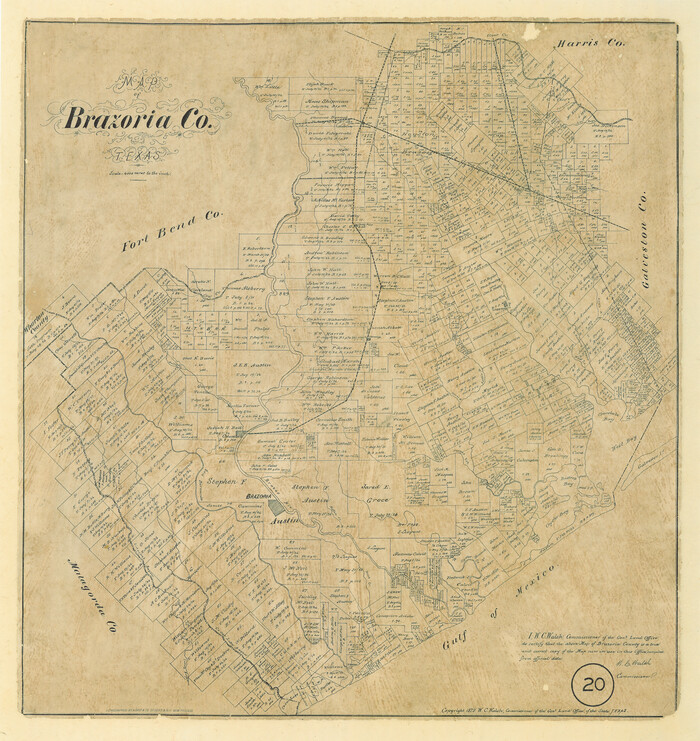 589, Map of Brazoria County, Texas, Maddox Collection