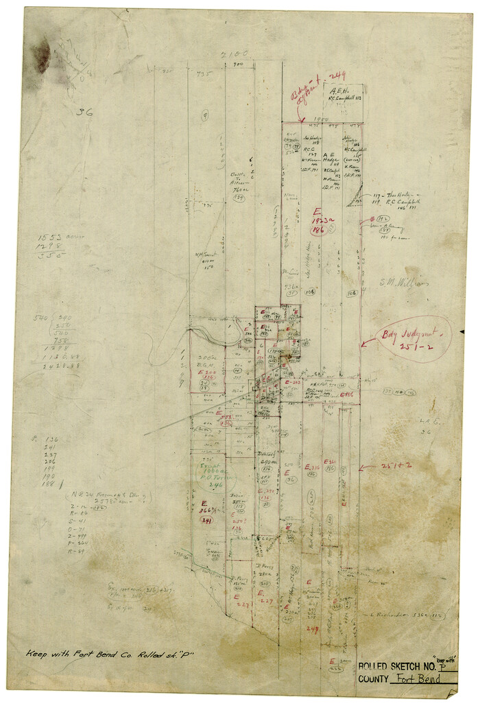 5907, Fort Bend County Rolled Sketch P, General Map Collection