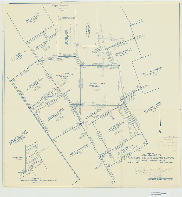 5909, Freestone County Rolled Sketch 1, General Map Collection