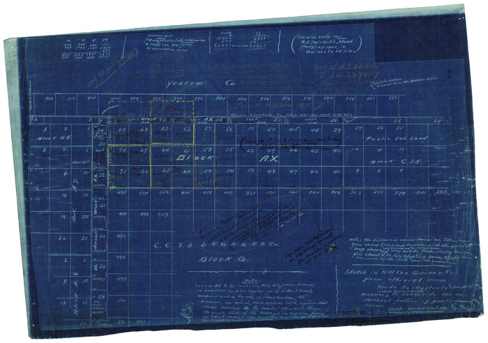 5928, Gaines County Rolled Sketch 8, General Map Collection