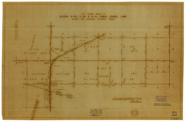 5938, Gaines County Rolled Sketch 23, General Map Collection