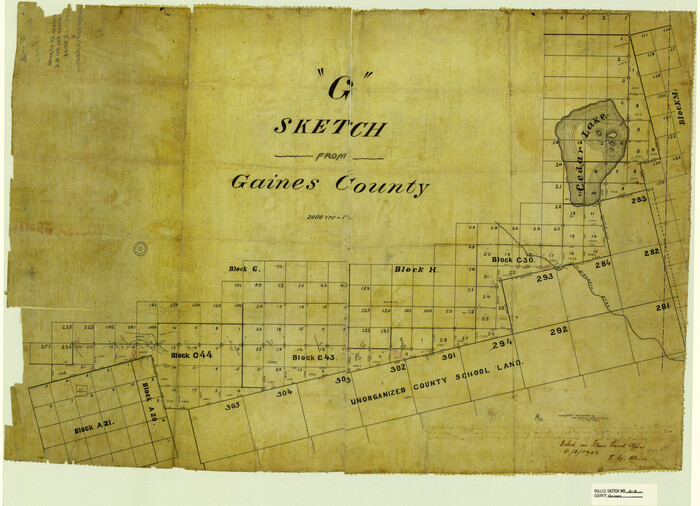 5946, Gaines County Rolled Sketch G3, General Map Collection