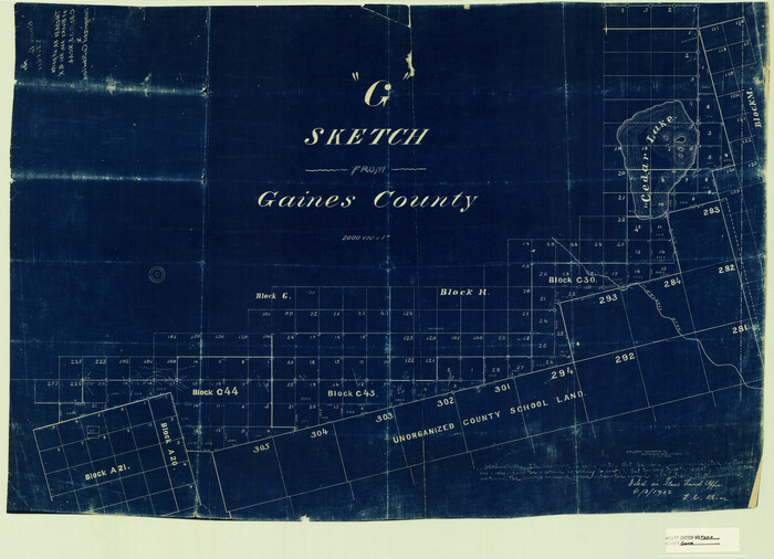 5947, Gaines County Rolled Sketch G3A, General Map Collection