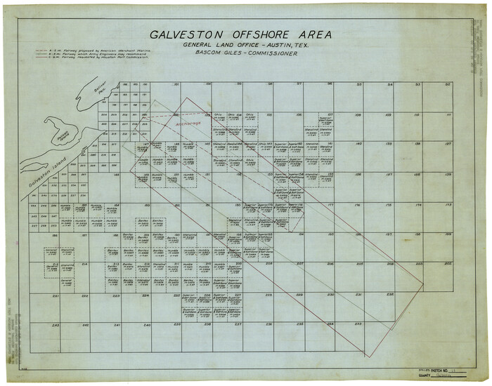 5954, Galveston County Rolled Sketch 15, General Map Collection