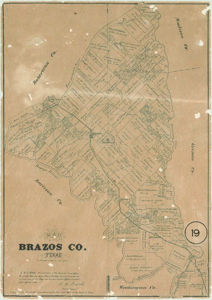 597, Map of Brazos County, Texas, Maddox Collection