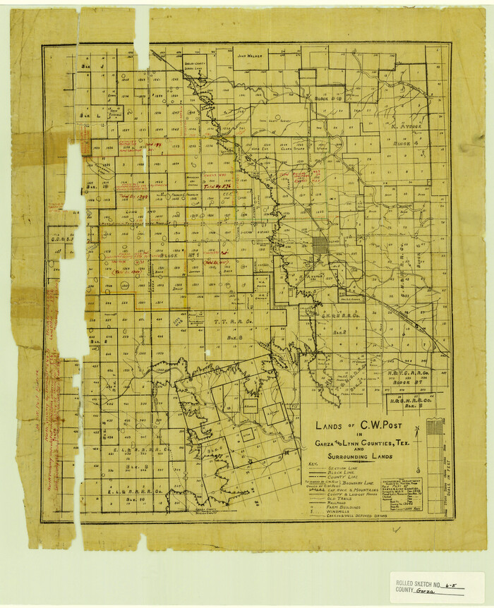 5999, Garza County Rolled Sketch 6E, General Map Collection